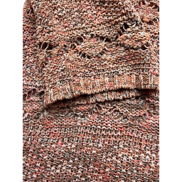 Soft Surrounding Sweater burnt orange/brick red knited 3/4 sleeve L - Picture 3 of 7